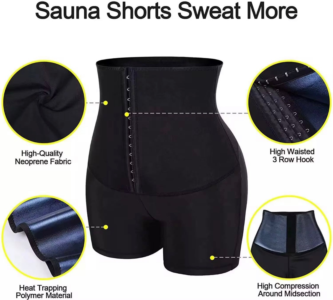 Briana – Short Leggings with Sweatband and Corset | Perfect for Weight Loss