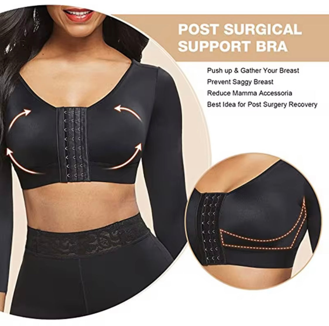 Ellen – Post-Operative Shapewear Bra | X-Type Cross Layers | Supportive & Comfortable