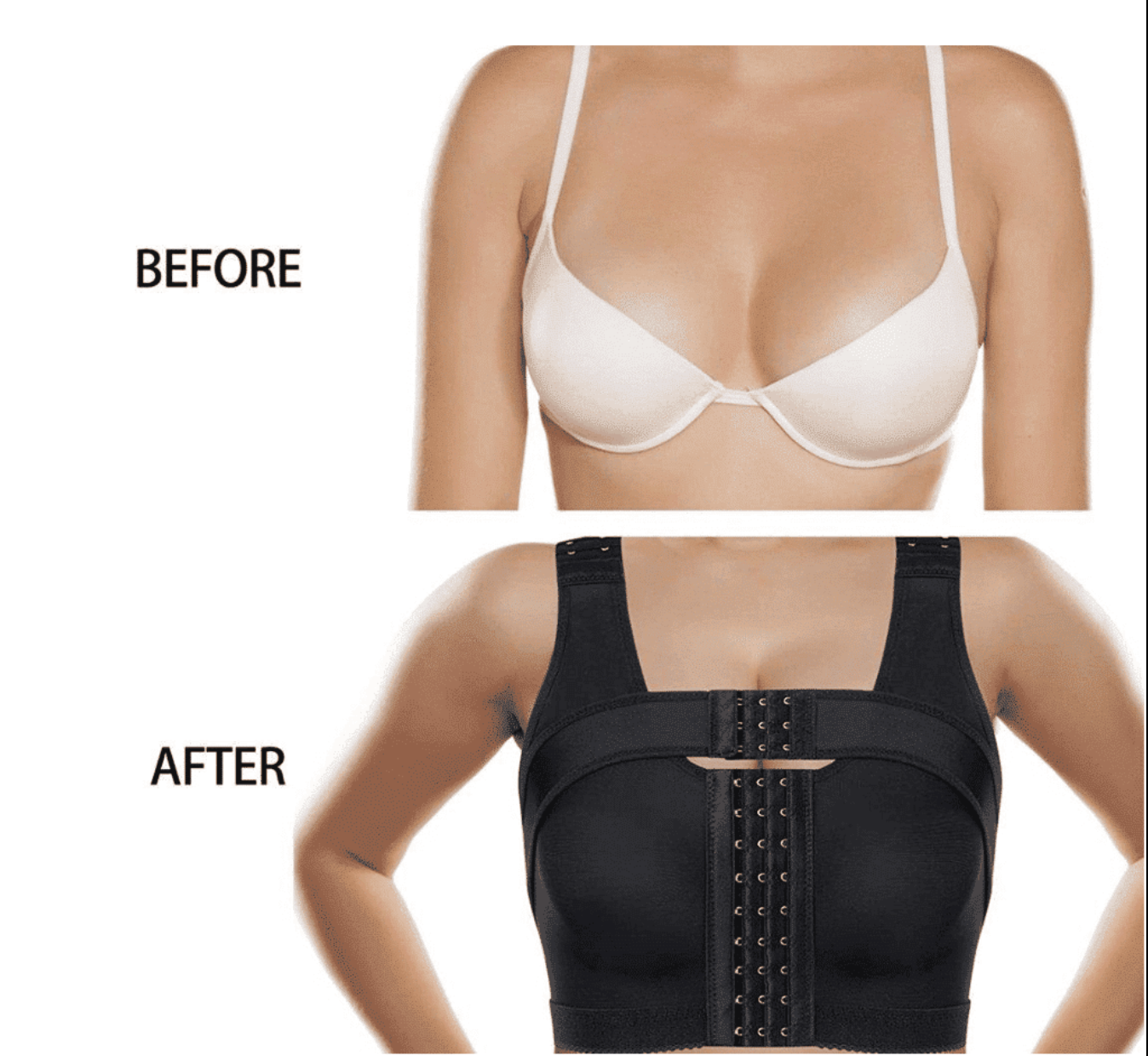 Vivian – Post-Operative or Sports Bra – Front Closure for Extra Chest Support
