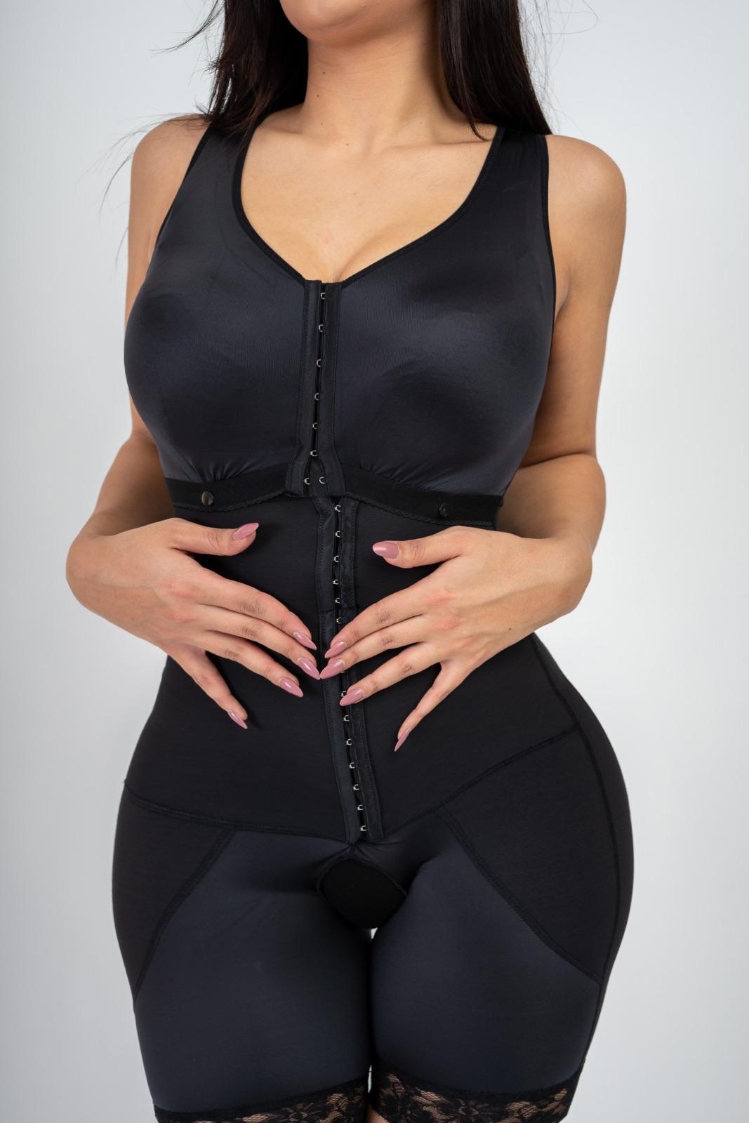 Anna – Long Slimming Bodysuit Shapewear with Hook Closure | Seamless & Post-Operative Friendly