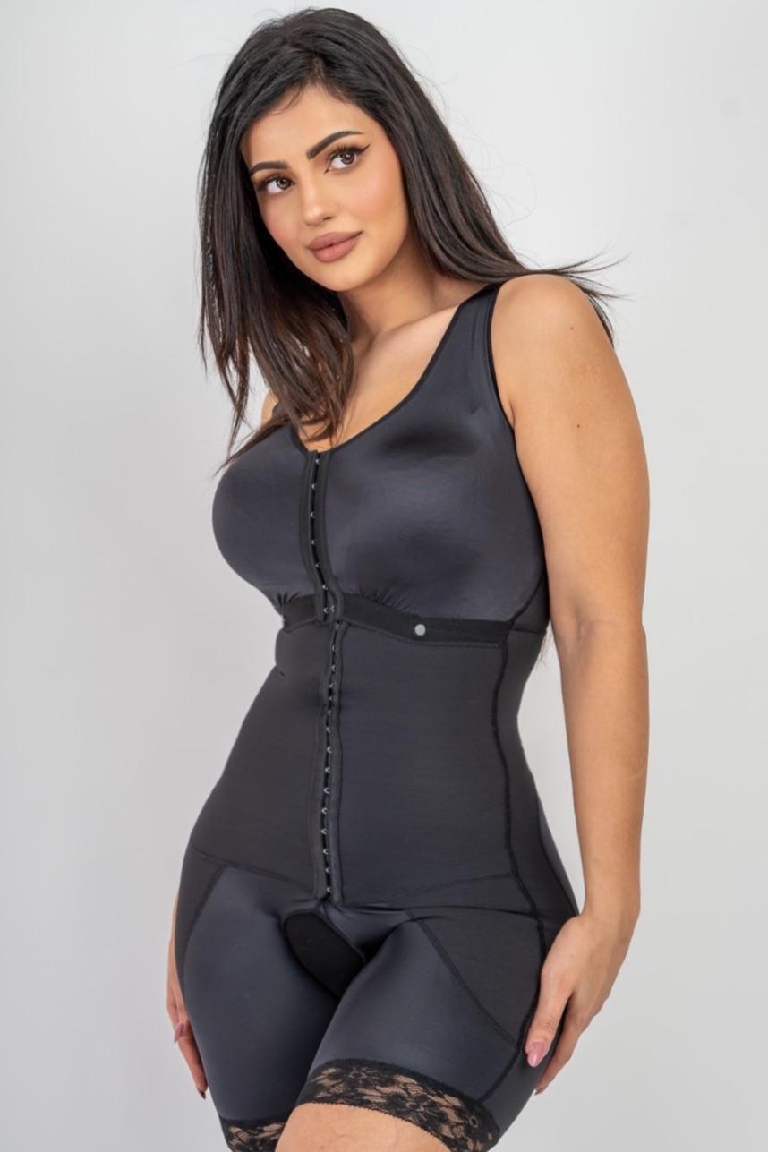 Anna – Long Slimming Bodysuit Shapewear with Hook Closure | Seamless & Post-Operative Friendly