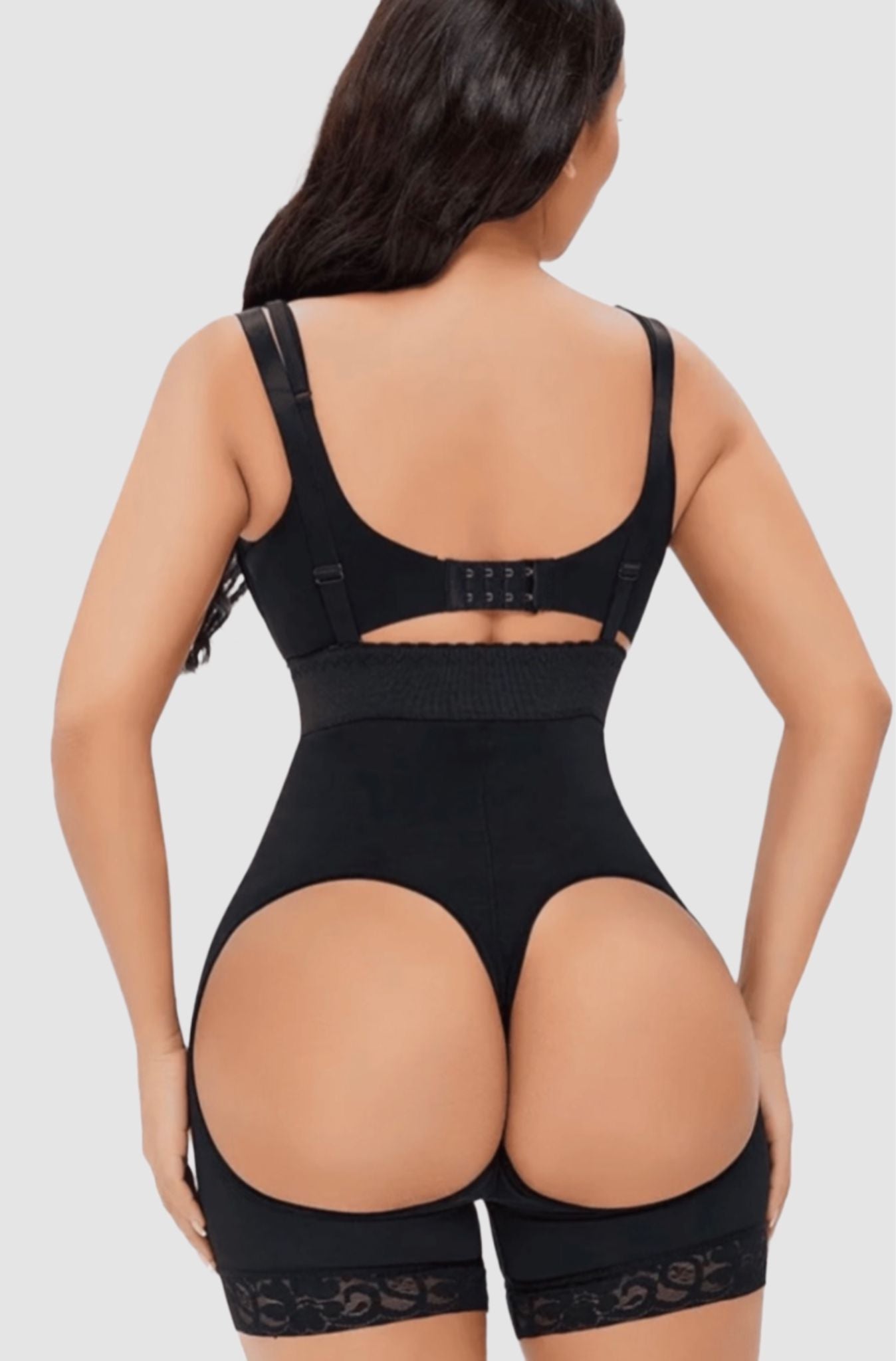 Caitlin – Slimming Body Shaper with Hook Closure, Removable Shoulder Straps & Open Butt Design