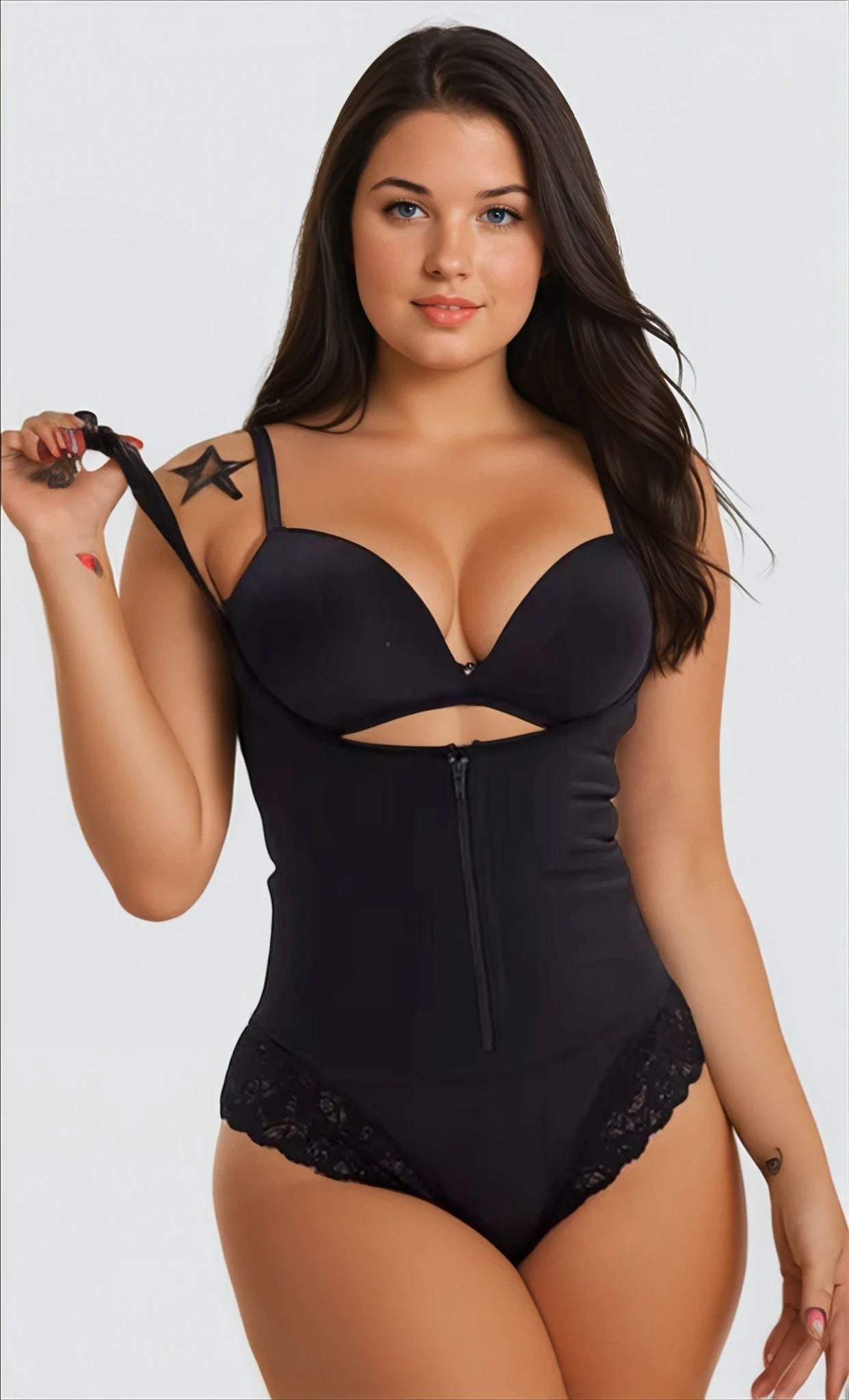 Pamela – Shapewear with Zipper and Hooks – Shaping Effect for Tummy, Back, and Waist