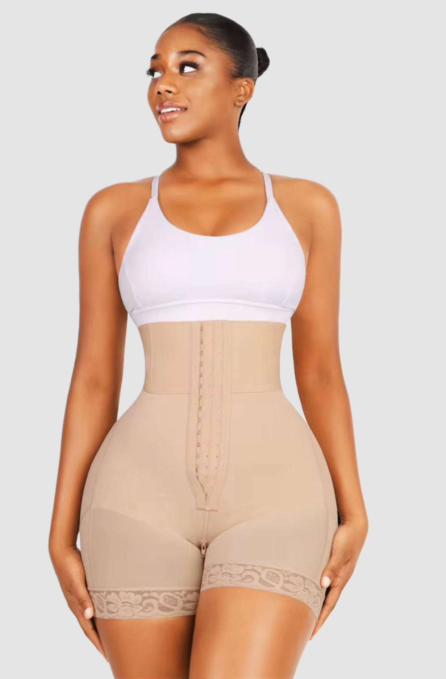 Valere | High-Waisted Body Shapewear | With Hook-and-Eye Closure - Zipper for Toilet Use