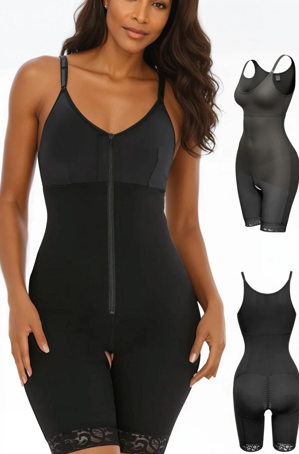 Jolanthe – Full Body Shapewear with Open Zipper – Strong Compression – Breathable Material