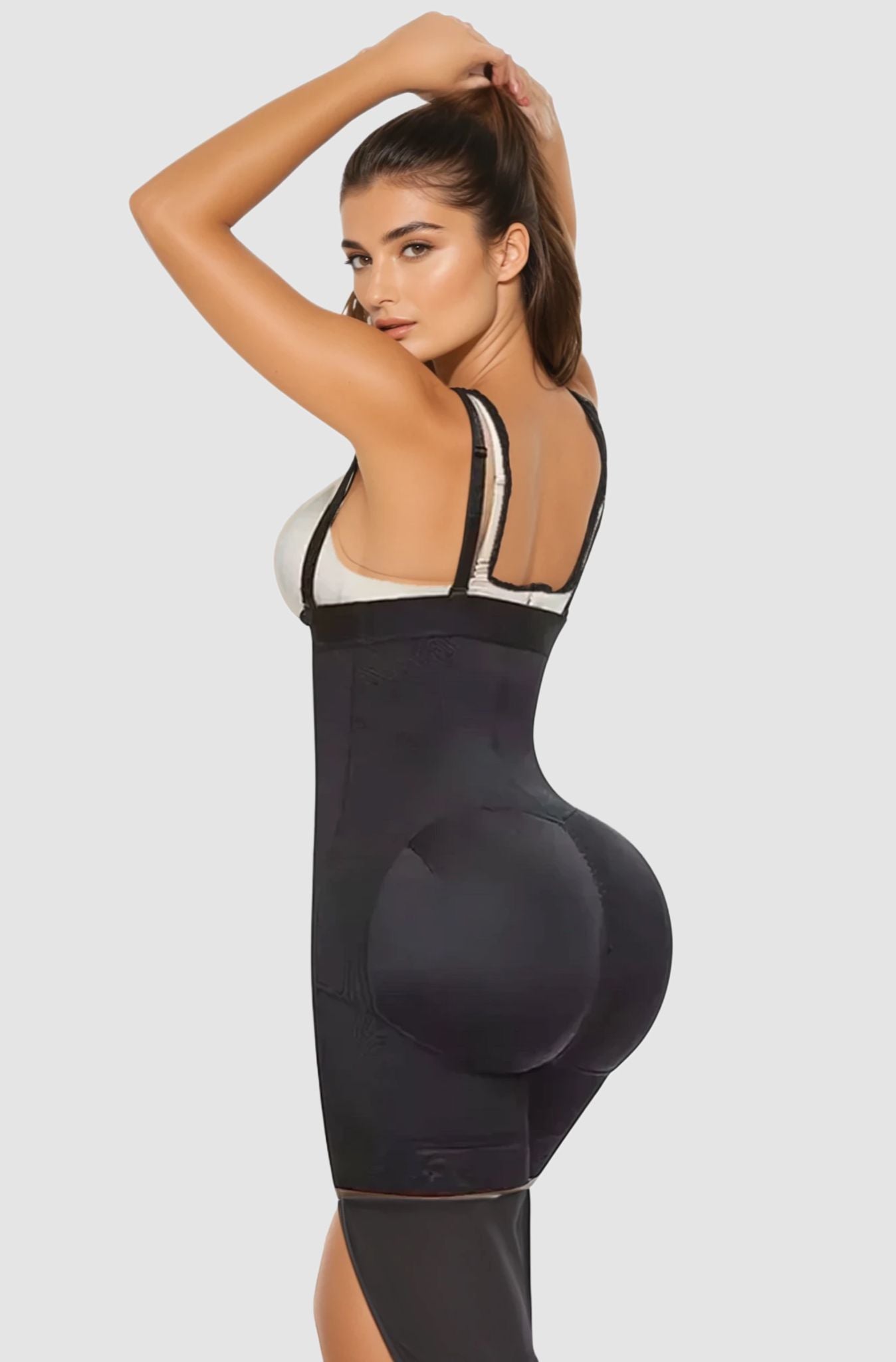 Naomi – Body Lifter Shapewear with Adjustable Hooks - Removable Shoulder Straps - Zipper at the Crotch