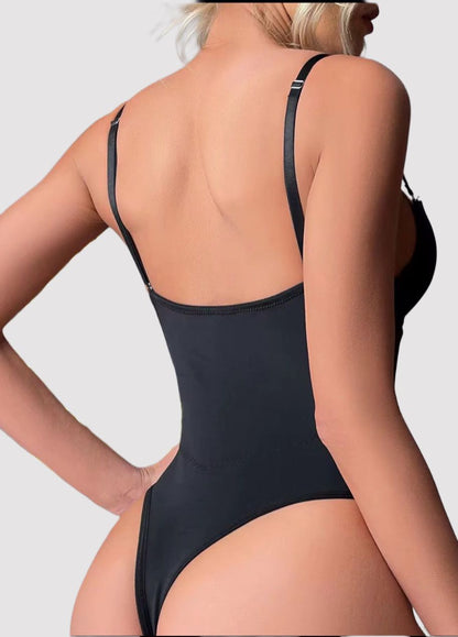 Nova – Shapewear Bodysuit with 5 Steel Bones and Shoulder Straps – Backless Look – Wear Without a Bra